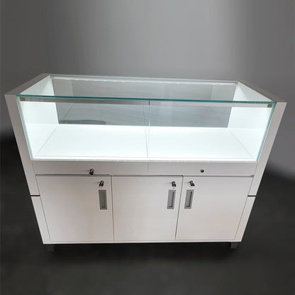 DM211 Jewellery Counter Display Case Metal Feet