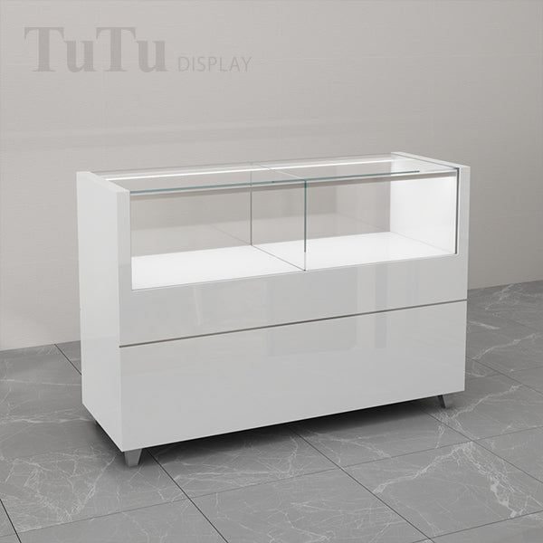 DM211 Jewellery Counter Display Case Metal Feet