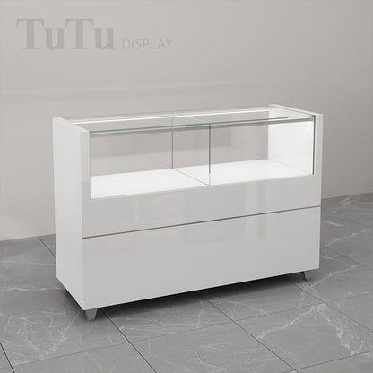DM211 Jewellery Counter Display Case Metal Feet