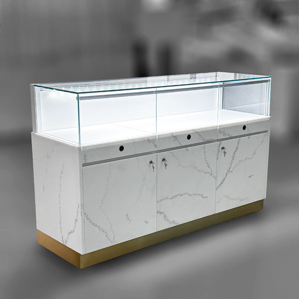 DM230 Jewellery Wall Counter Display Case Marble