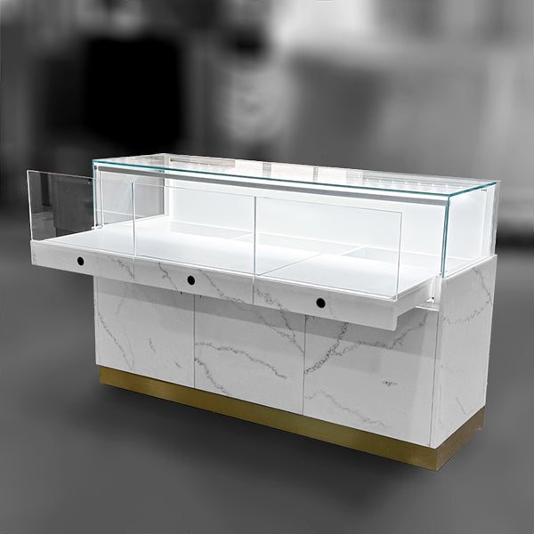 DM230 Jewellery Wall Counter Display Case Marble