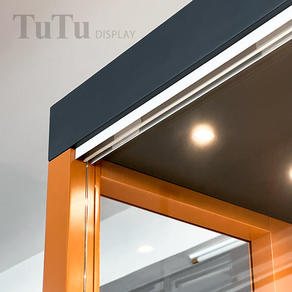 DM235 Upright Glass Display Rack Cabinet with Downlights