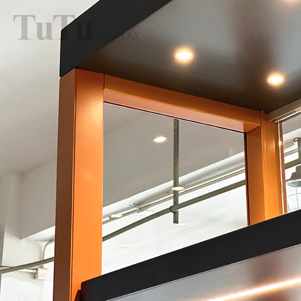 DM235 Upright Glass Display Rack Cabinet with Downlights