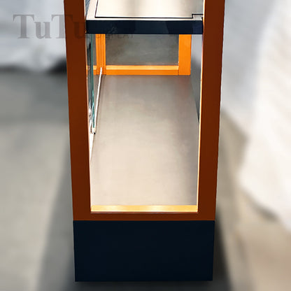 DM235 Upright Glass Display Rack Cabinet with Downlights
