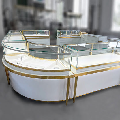 DM239 Luxury Store Center Island Display Cabinet Kiosk