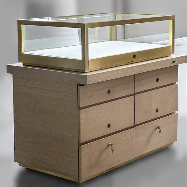 DM240 Jewellery Store Wooden Showcase with Table Display