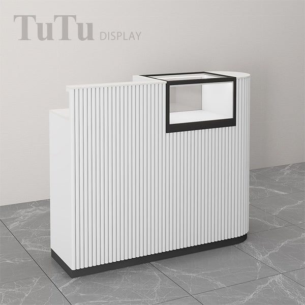 DM241 Store Cashier Counter POS Table with Showcase – TUTU DISPLAY