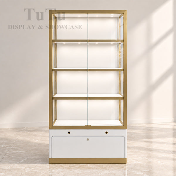 DM261 Upright Glass Display Wall Showcase Cabinet Lighted