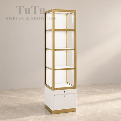 DM262 Tower Glass Display Wall Showcase Cabinet Lighted