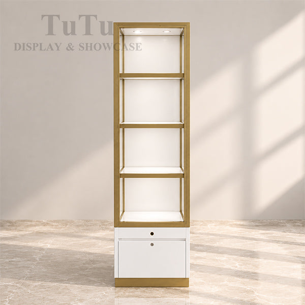 DM262 Tower Glass Display Wall Showcase Cabinet Lighted