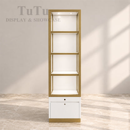 DM262 Tower Glass Display Wall Showcase Cabinet Lighted