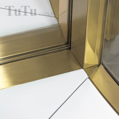 DM264 Curved Counter Display Case Set Metal Showcase