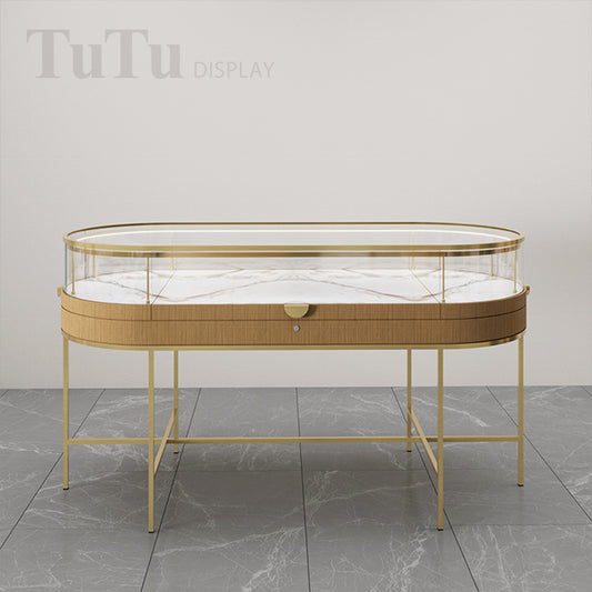 DM296 Oval Glass Top Jewellery Counter Showcase
