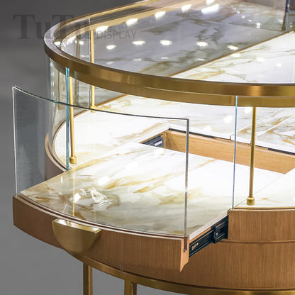 DM296 Oval Glass Top Jewellery Counter Showcase