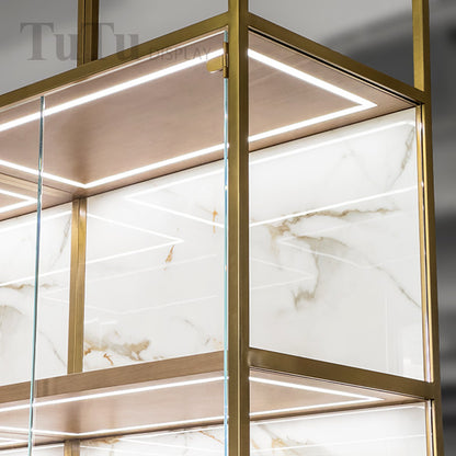 DM297 Jewellery Showcase Wall Display Cabinet Marble