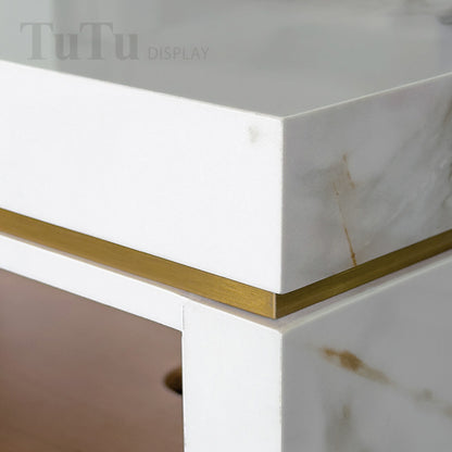 DM301 Retail Store Cashier Counter Table Marble