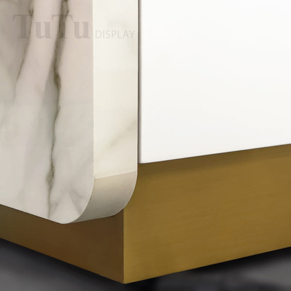 DM301 Retail Store Cashier Counter Table Marble