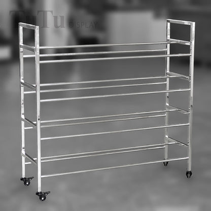 DM312 Stainless Steel Ball Display Rack with Caster