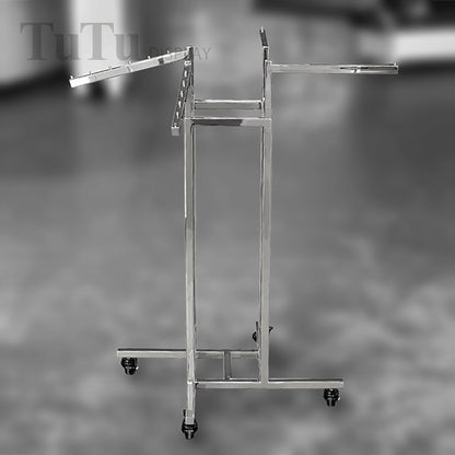 DM313 Adjustable 4-Way Clothing Display Rack with Caster