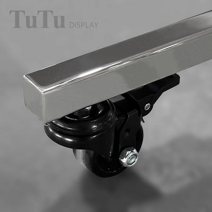 DM313 Adjustable 4-Way Clothing Display Rack with Caster