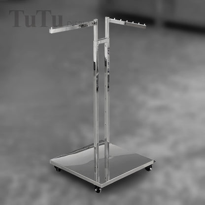 DM314 Adjustable Dual-Sided Clothing Display Rack with Caster