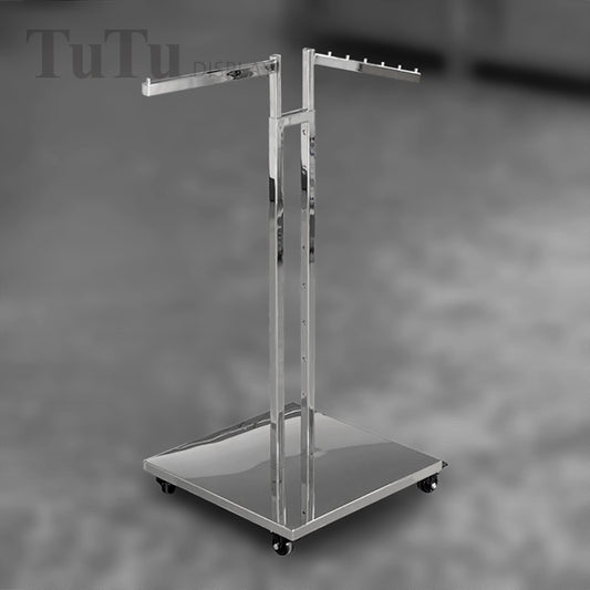 DM314 Adjustable Dual-Sided Clothing Display Rack with Caster
