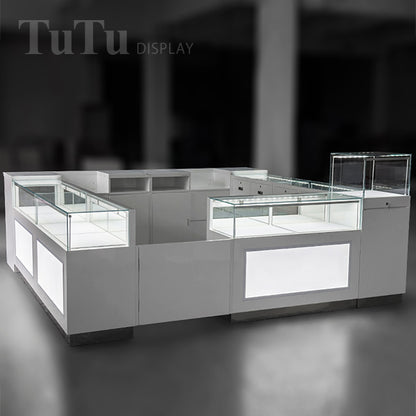 DM315 Jewellery Store Center Island Display Cabinet Kiosk