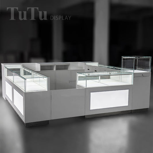 DM315 Jewellery Store Center Island Display Cabinet Kiosk