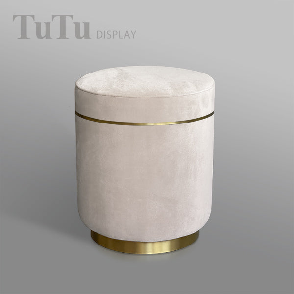 DM319 Round Ottoman Stool with Metal