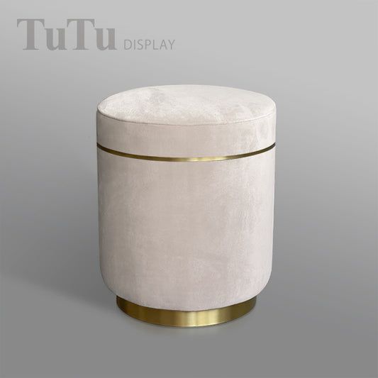 DM319 Round Ottoman Stool with Metal