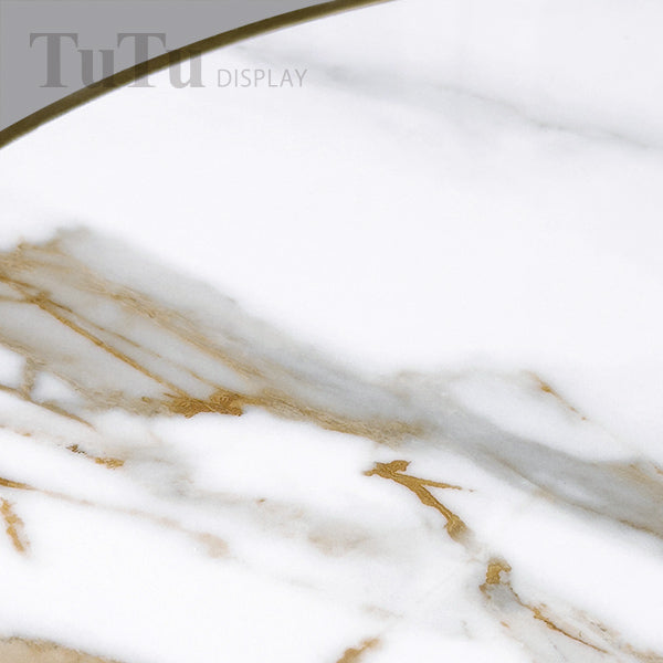 DM321 Round Marble Top Table with Metal Leg