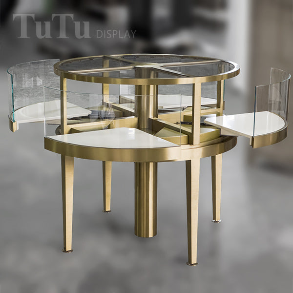 DM323 Round Metal Jewellery Display Counter Showcase