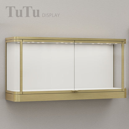 DM325 Wall Mounted Jewellery Display Showcase Filleted Corner