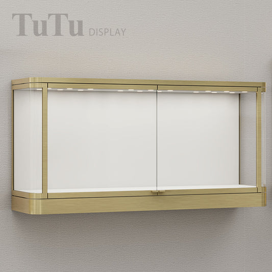 DM325 Wall Mounted Jewellery Display Showcase Filleted Corner