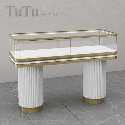 DM337 Jewellery Filleted Corner Glass Counter Showcase