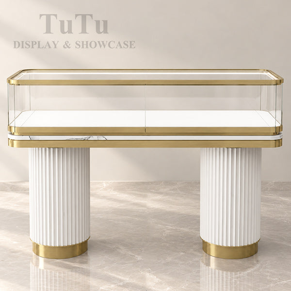 DM337 Jewellery Filleted Corner Glass Counter Showcase