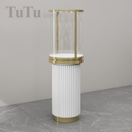 DM338 Jewellery Round Glass Showcase Tower Display Case