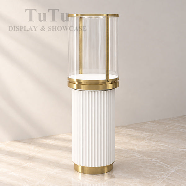 DM338 Jewellery Round Glass Showcase Tower Display Case