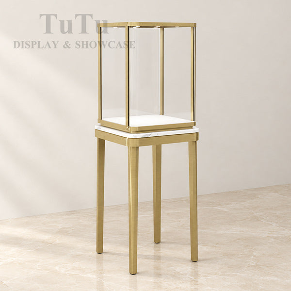 DM342 Metal Filleted Corner Glass Tower Showcase