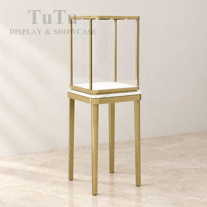 DM342 Metal Filleted Corner Glass Tower Showcase
