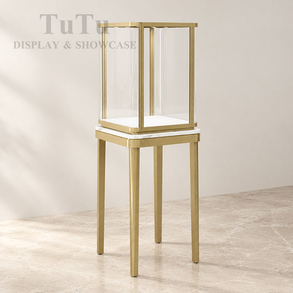 DM342 Metal Filleted Corner Glass Tower Showcase
