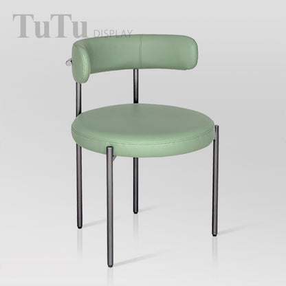 DM359 Upholstered Metal Chair with PU Leather Seat