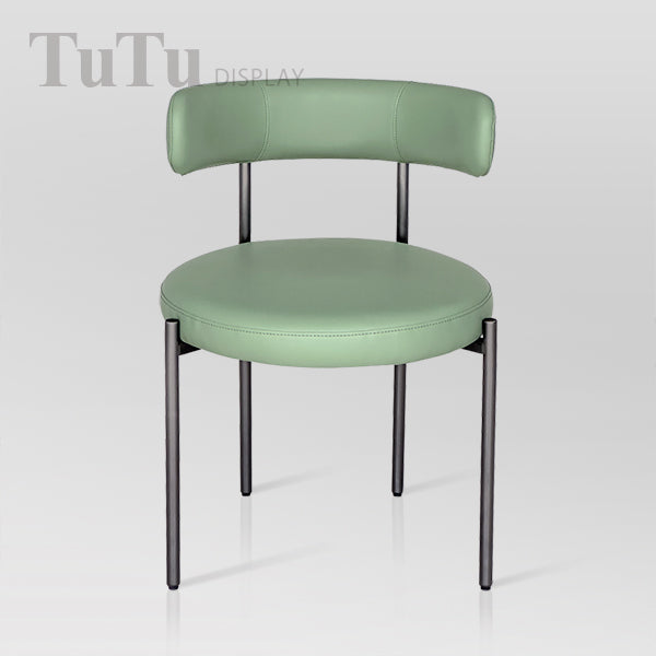 DM359 Upholstered Metal Chair with PU Leather Seat