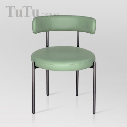 DM359 Upholstered Metal Chair with PU Leather Seat