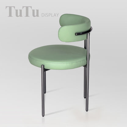 DM359 Upholstered Metal Chair with PU Leather Seat