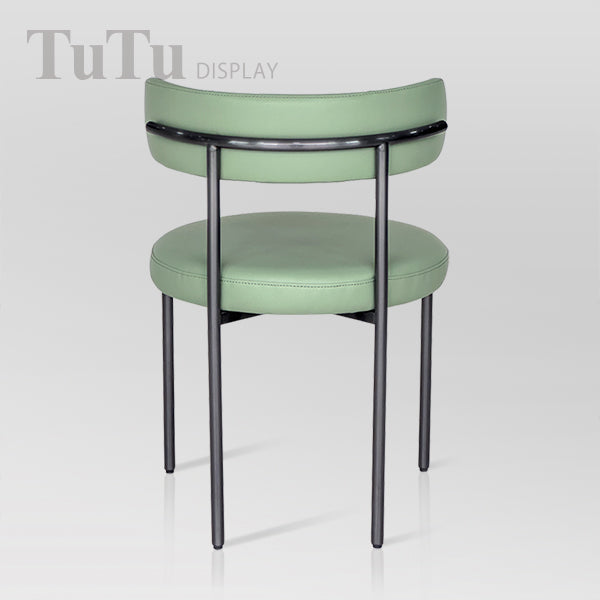 DM359 Upholstered Metal Chair with PU Leather Seat