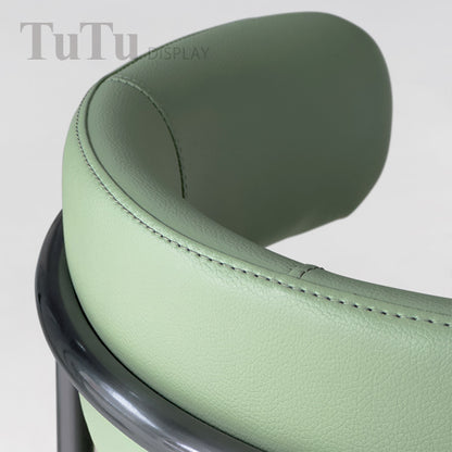 DM359 Upholstered Metal Chair with PU Leather Seat