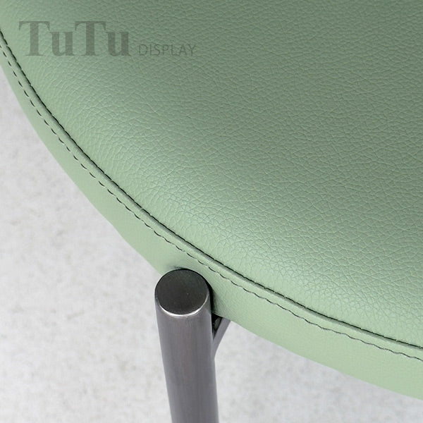 DM359 Upholstered Metal Chair with PU Leather Seat