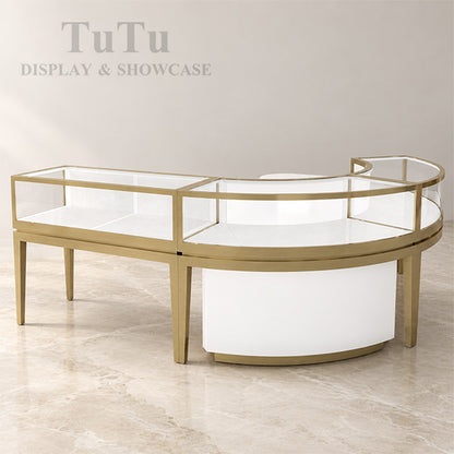 DM285 Jewellery Display Case Set Curved Kiosk