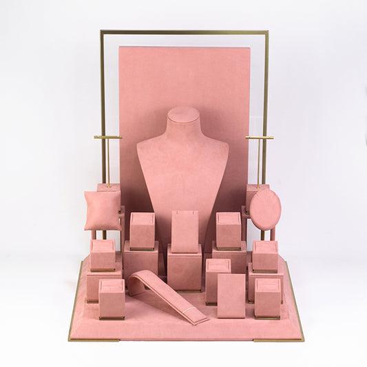DS052 Pink Jewellery Display Stand Set